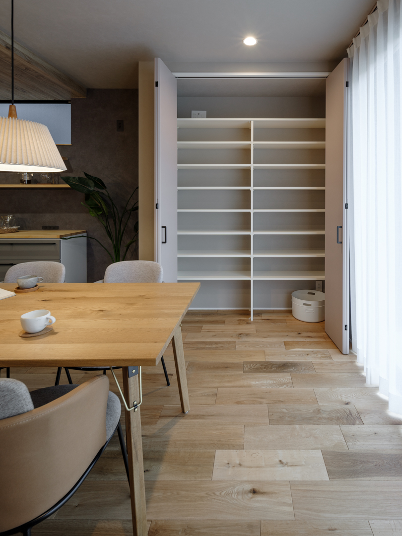 大容量の見せない収納