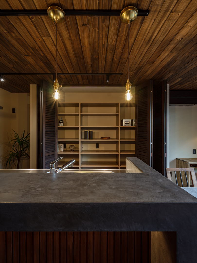 大容量収納のパントリー