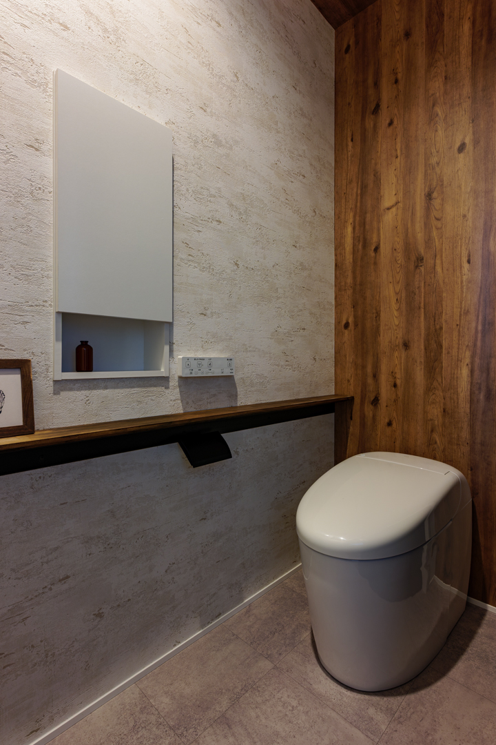 ストーン調クロス×木目クロス