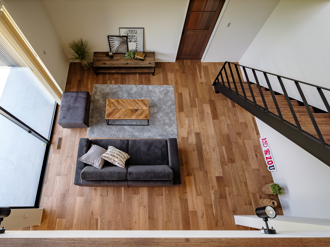 2階からみたリビング